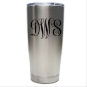 Engraved Script Monogram Stainless Steel Tumbler (Front)