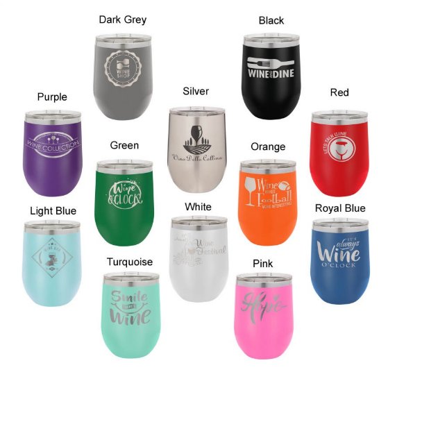 Scripty Style Personalized Stainless Insulated Wine Cup