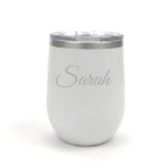 Engraved Script Name 12 Oz. Insulated Wine Tumbler at Zazzle