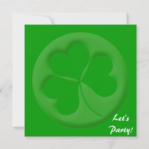 Engraved Shamrock Invitation Template