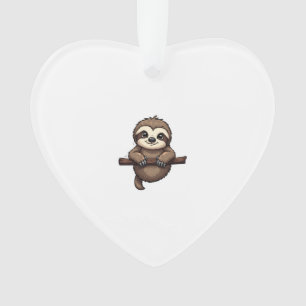 Engraved Sloth Tee Vintage Animal Art (2) Ornament