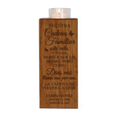 Engraved Spanish Verse Votive Candle Holder & Urn (Front)