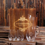 Engraved Stemless Wine Glass Set w/ Glass Decanter<br><div class="desc">Charming personalized wine decanter and stemless wine glasses gift set. Surprise the newlyweds with their very own customized wet bar glassware.</div>