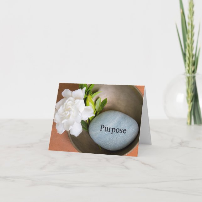 Engraved Stone, purpose - Note Card (Front)