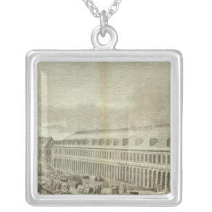 Engraved View of Saint Petersburg 2 Silver Plated Necklace