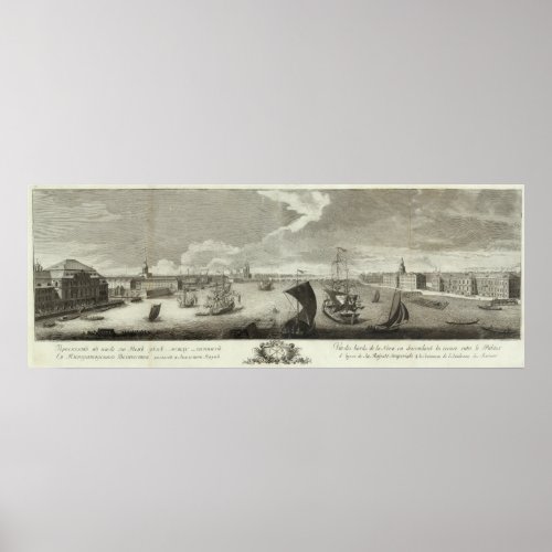 Engraved View of Saint Petersburg 4 Poster