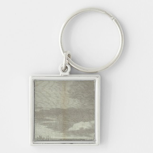 Engraved View of Saint Petersburg 5 Keychain (Front)