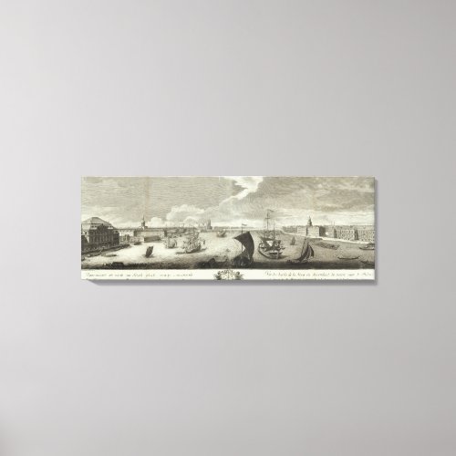 Engraved View of Saint Petersburg Canvas Print