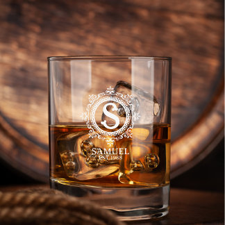 Engraved Whiskey Glass for the Distinguished N0.4