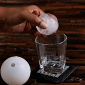 Engraved Whiskey Set of Coaster, Glass & Decanter (Iceball Glass)