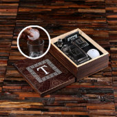 Engraved Whiskey Set of Coaster, Glass & Decanter (3/4)