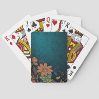 Engraved Wildflowers Playing Cards