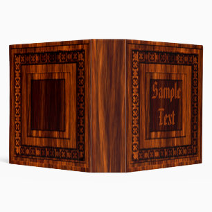 Engraved Wood Binder