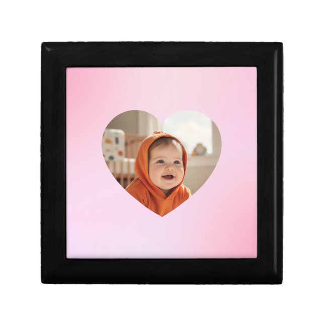 Engraved Wood Jewelry Box - Custom Gift for Her (Front)