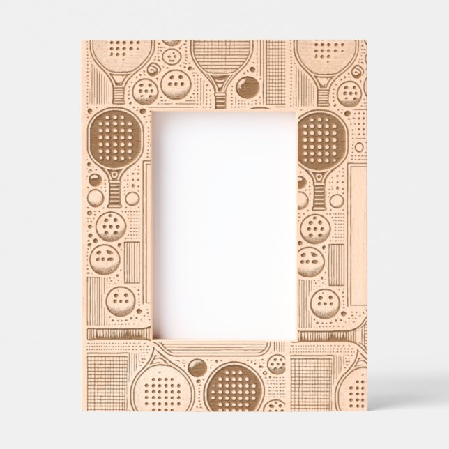 Engraved wooden 4" x 6" pickleball  frames (Front)