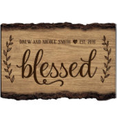 Engraved Wooden Housewarming Family Sign (Front)