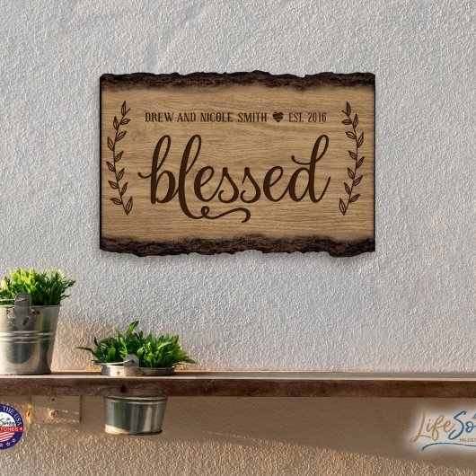 Engraved Wooden Housewarming Family Sign (Lifestyle)