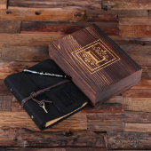 Engraved Writing Set & Black Felt Journal (Top)