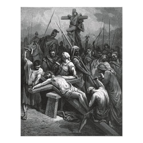 Engraving Jesus Crucifixion 1866 by Gustave Dore Photo Print