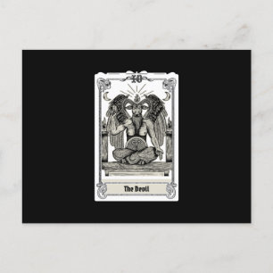 Engraving Tarot The Devil XV Postcard