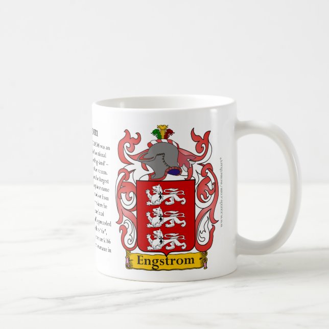 Engstrom, the Origin, the Meaning and the Crest Coffee Mug (Right)