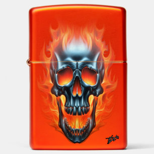 Engulfed in fire zippo lighter