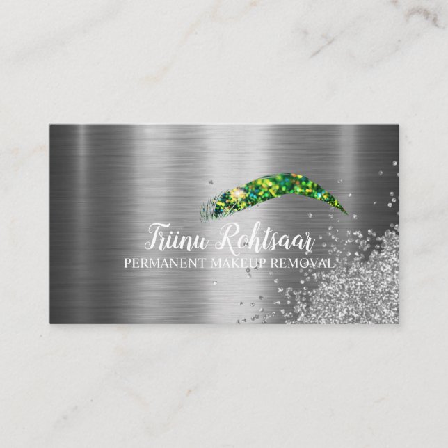 Enhance Look with Permanent Makeup Business Card (Front)