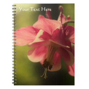 Enhance Pink Columbine Flower Nature Notebook