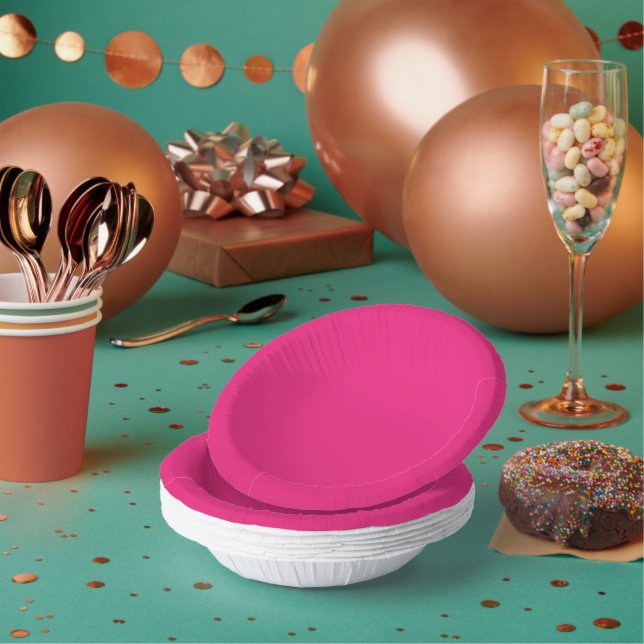 Enhance Your Design with Pink Background  Paper Bowls (Multi)