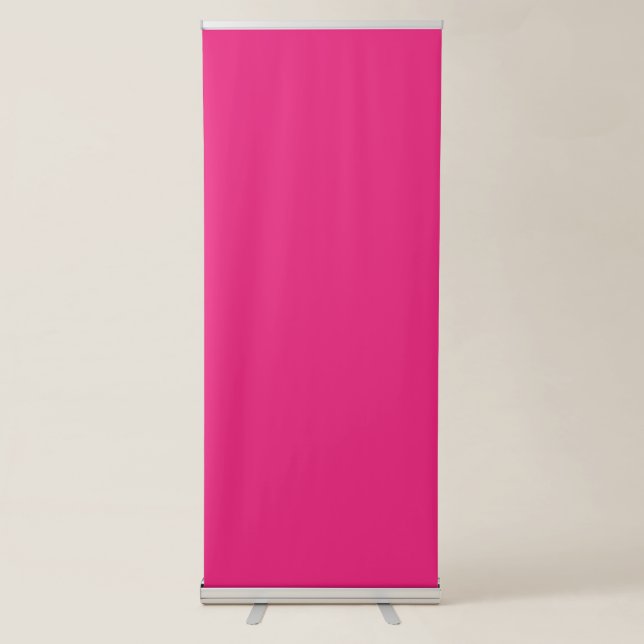 Enhance Your Design with Pink Background  Retractable Banner (Front)