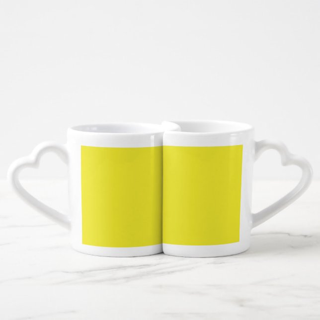 Enhance Your Design with Yellow Background  Coffee Mug Set (Front Nesting)