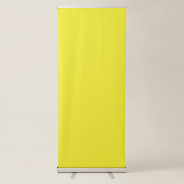 Enhance Your Design with Yellow Background  Retractable Banner (Front)