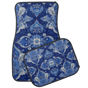 Enhance Your Ride with Turkish Persian Blues Car Floor Mat