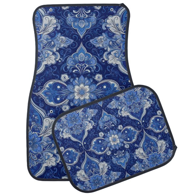 Enhance Your Ride with Turkish Persian Blues  Car Floor Mat (Set)