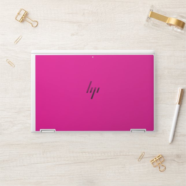 Enhance Your Space with a Pink Background HP Laptop Skin (Desk)