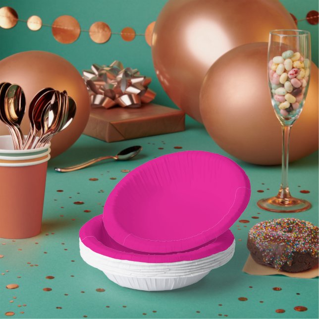 Enhance Your Space with a Pink Background Paper Bowls (Multi)
