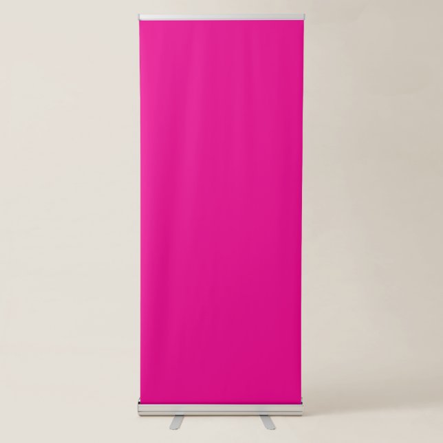 Enhance Your Space with a Pink Background Retractable Banner (Front)