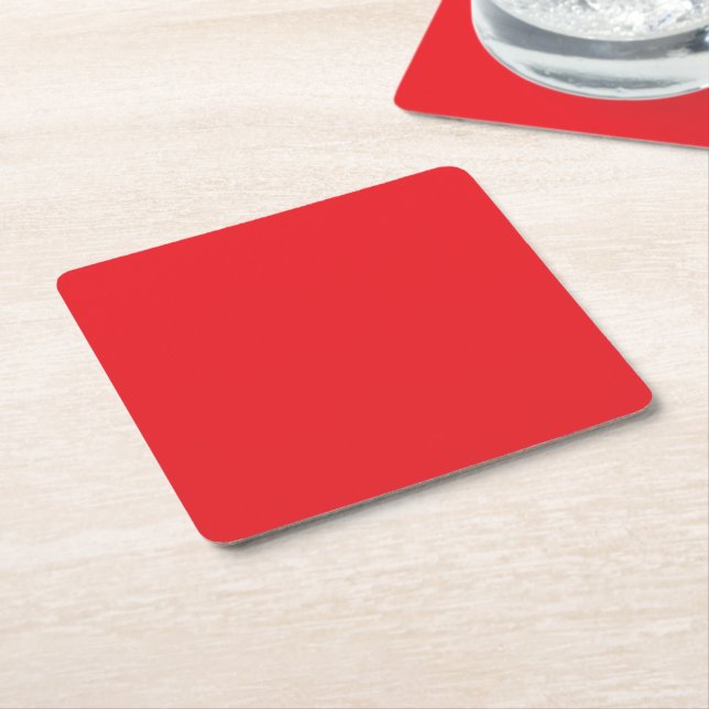 Enhance Your Website Banner with Red Background  Square Paper Coaster (Angled)