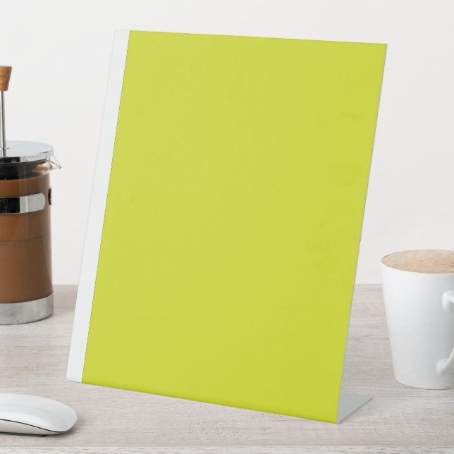 Enhance Your Website Design a Yellow Background Pedestal Sign (In SItu)