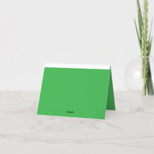 Enhance Your Website with a Green Background Letterpress Thank You Card