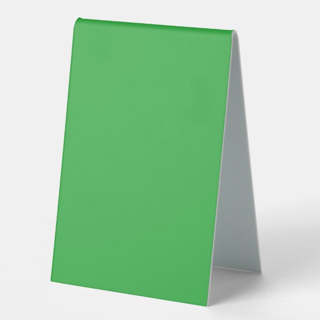 Enhance Your Website with a Green Background Table Tent (Front)