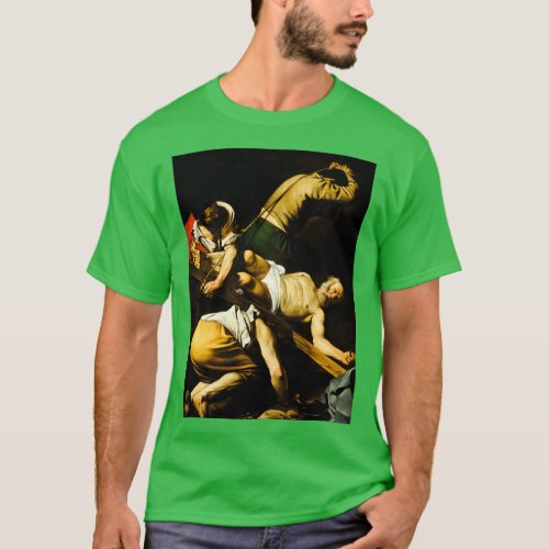 Enhanced Caravaggio Painting The Crucifixion of Sa T_Shirt