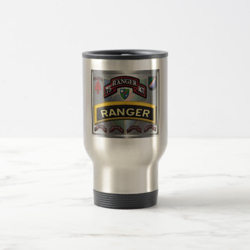 Enhanced Design 75th Ranger Regiment Stainless Travel Mug