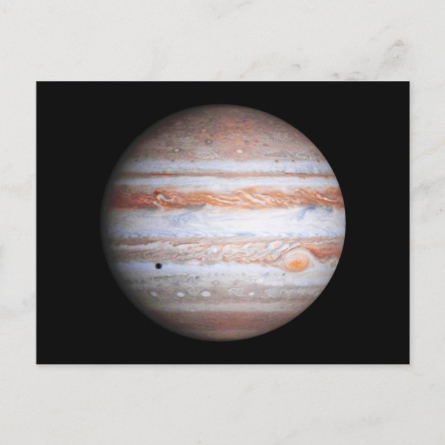 ENHANCED image of Jupiter Cassini flyby NASA Postcard (Front)