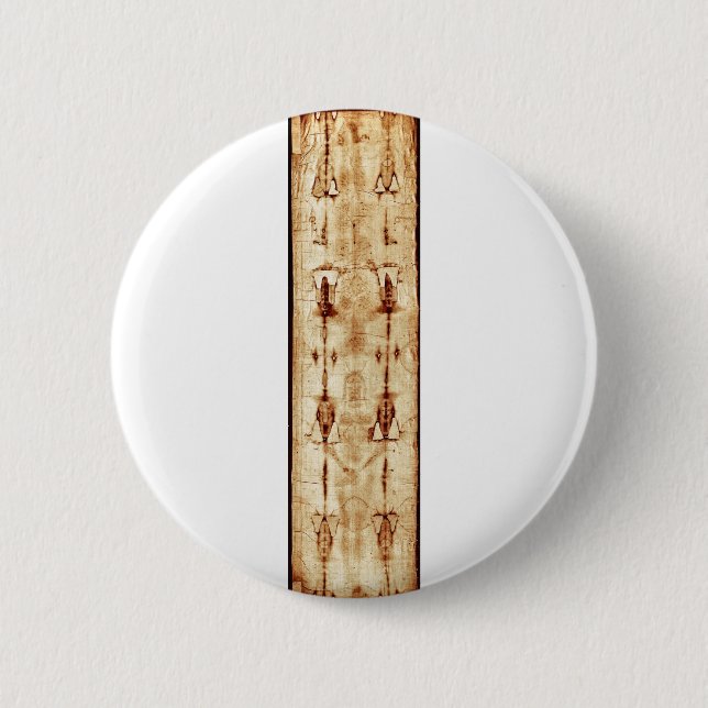 ENHANCED Shroud of Turin full image Jesus Christ Pinback Button (Front)