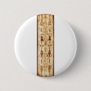ENHANCED Shroud of Turin full image Jesus Christ Pinback Button
