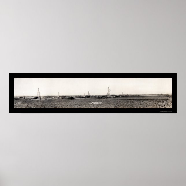 Enid OK Hoy Oil Field Photo 1917 Poster (Front)