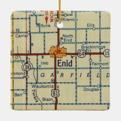 Enid Oklahoma Ceramic Ornament