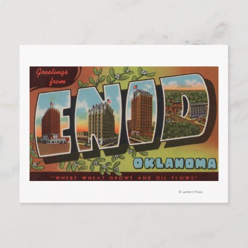 Enid OklahomaLarge Letter ScenesEnid OK Postcard