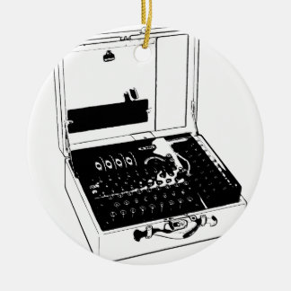Enigma Machine Cryptography World War II Ceramic Ornament